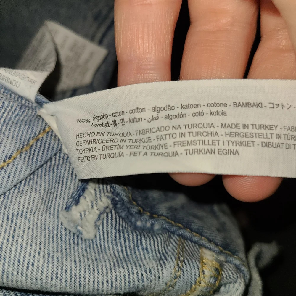 Zara Light Acid Wash Belted Mini Skirt With Belt and Pockets Size Large - Picture 10 of 10